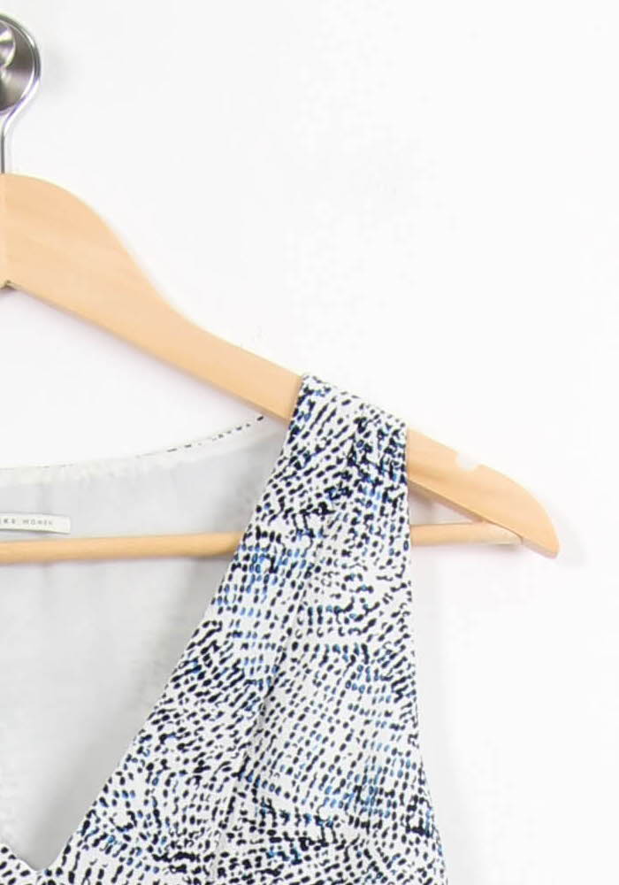 Robe Midi Blanche et Bleue - Taille M/38 de la marque IKKS | PARAD64370 - Vendu par Paradigme - Image 3