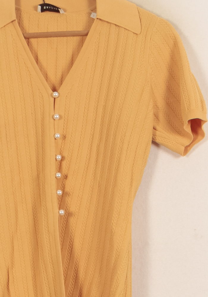 Cardigan Jaune - Taille S/36 de la marque Sandro | PARAD44570 - Vendu par Paradigme - Image 3