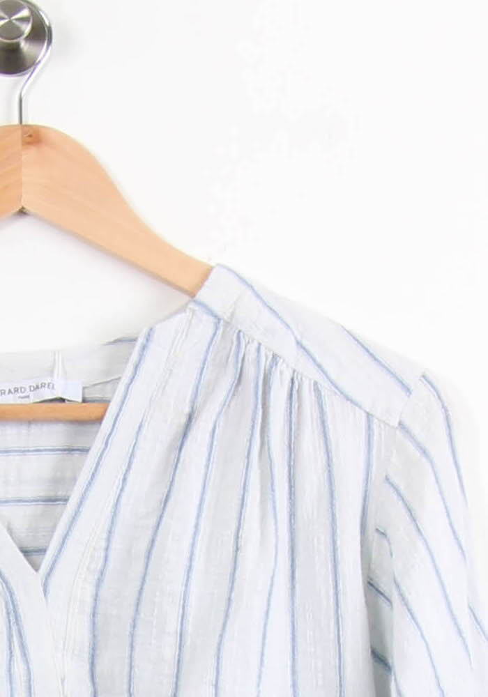 Blouse Blanche et Bleue - Taille M/38 de la marque Gerard Darel | PARAD64196 - Vendu par Paradigme - Image 3