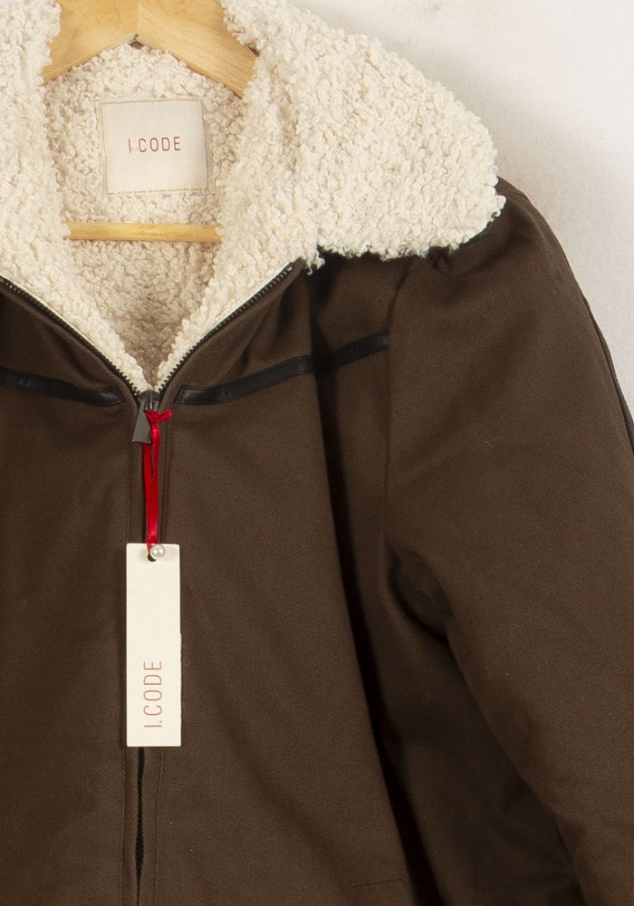 Manteau Marron et Écru - Taille XL/42 de la marque I.Code | PARAD63021 - Vendu par Paradigme - Image 3