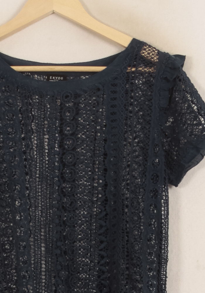 Blouse Dentelle Bleue - Taille M/38 de la marque Ekyog | PARAD64118 - Vendu par Paradigme - Image 3