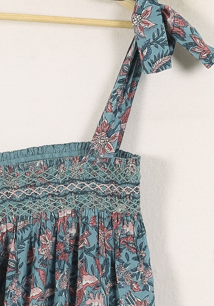 Robe Longue Bleue et Rose - Taille S/36 de la marque Louise Misha | PARAD67544 - Vendu par Paradigme - Image 3