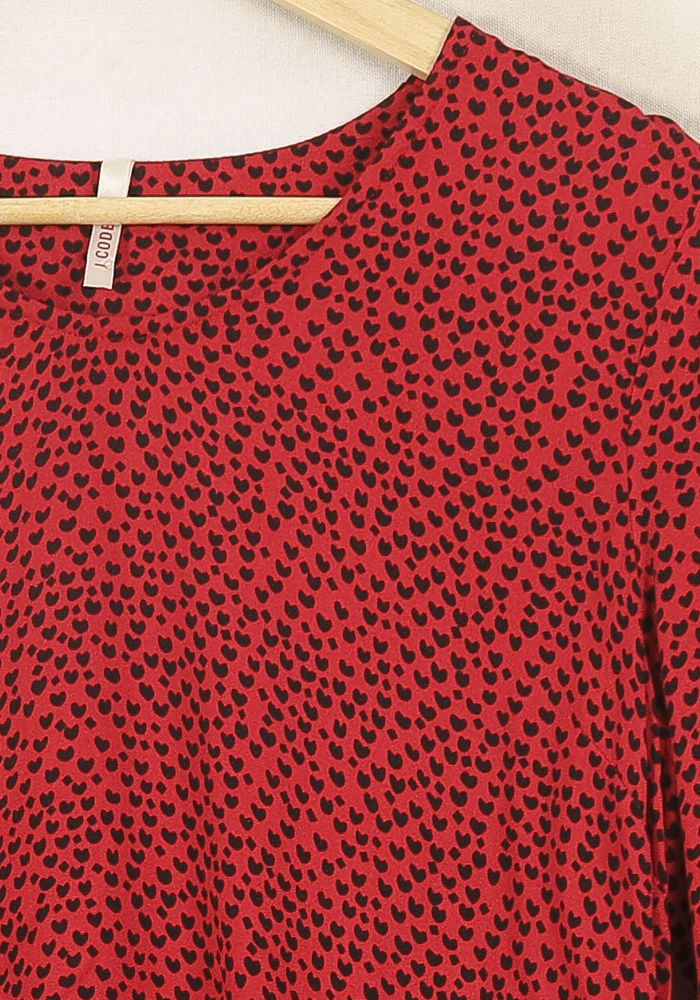 Blouse Rouge et Noire - Taille L/40 de la marque I.Code | PARAD52747 - Vendu par Paradigme - Image 3