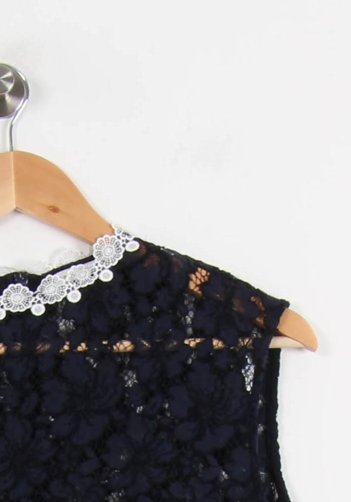Blouse Sans Manches Bleue et Blanche - Taille S/36 de la marque Sandro | PARAD53495 - Vendu par Paradigme - Image 3