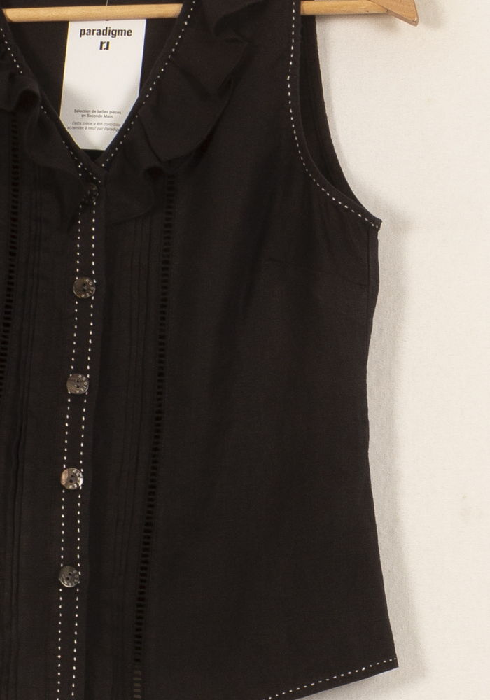 Top noir - Taille M/38 de la marque Rodier | PARAD38948 - Vendu par Paradigme - Image 3