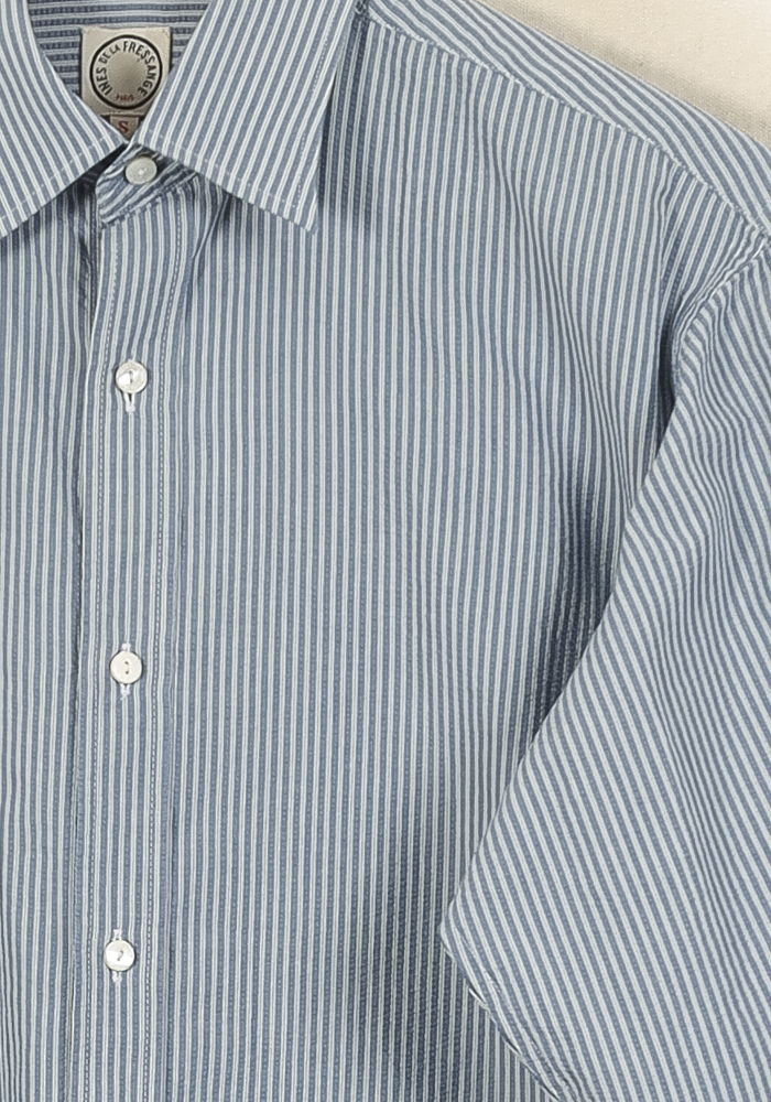 Chemise Rayée Bleue et Blanche - Taille S/36 de la marque Ines de la Fressange Paris | PARAD67917 - Vendu par Paradigme - Image 3