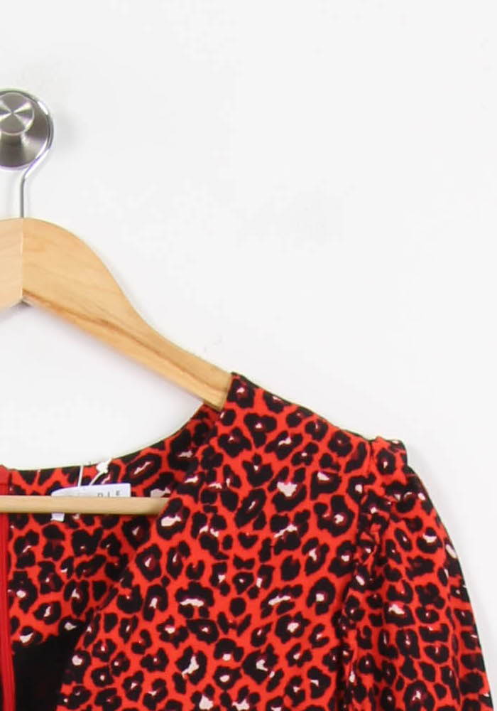 Robe Courte Rouge et Noire - Taille L/40 de la marque Claudie Pierlot | PARAD67024 - Vendu par Paradigme - Image 3