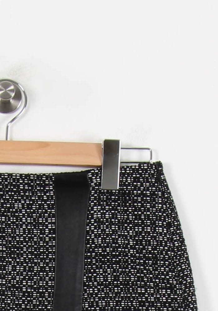 Jupe Droite Noire et Blanche - Taille S/36 de la marque Claudie Pierlot | PARAD55550 - Vendu par Paradigme - Image 3