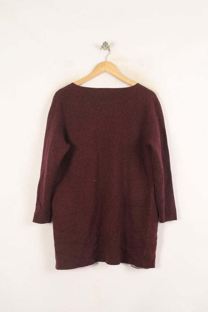 Cardigan Bordeaux et Gris - Taille S/36 de la marque Bérénice | PARAD73255 - Vendu par Paradigme - Image 4