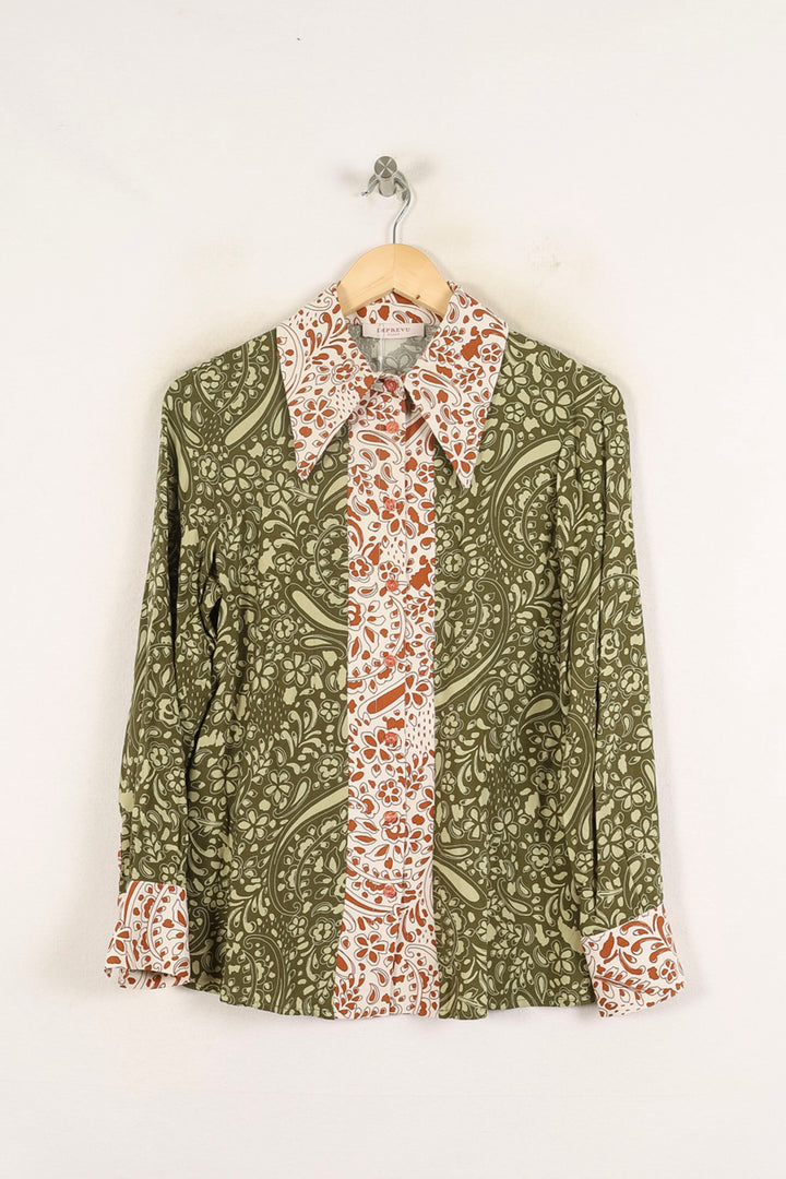 Chemise Verte et Blanche - Taille S/36 de la marque Imprevu | PARAD73208 - Vendu par Paradigme - Image 2