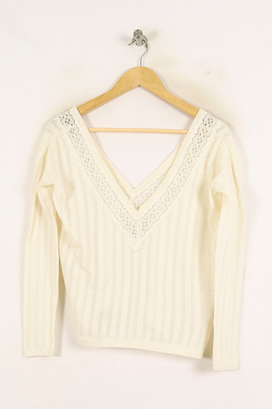 Pull Blanc - Taille XS/34 de la marque Sézane | PARAD73179 - Vendu par Paradigme - Image 2