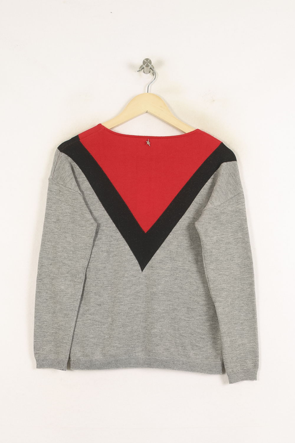 Pull Gris Rouge et Noir - Taille S/36 de la marque Sud express | PARAD37352 - Vendu par Paradigme - Image 4