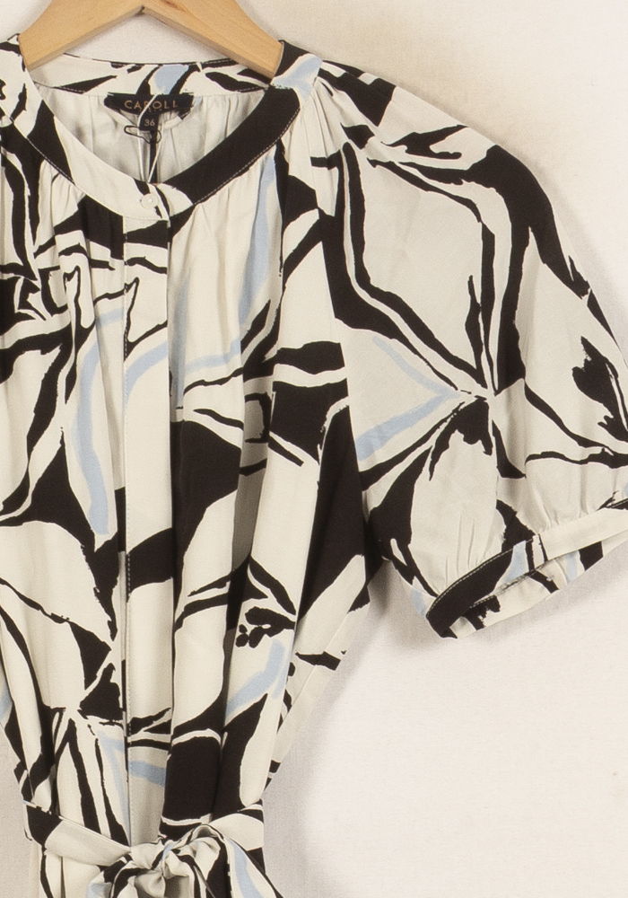 Robe Longue Noire et Blanche - Taille S/36 de la marque Caroll | PARAD63956 - Vendu par Paradigme - Image 3