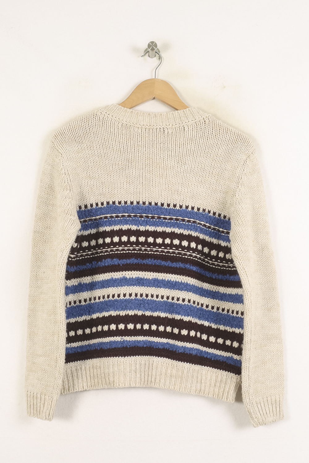 Pull Beige et Bleu - Taille M/38 de la marque La Fée Maraboutée | PARAD56267 - Vendu par Paradigme - Image 4