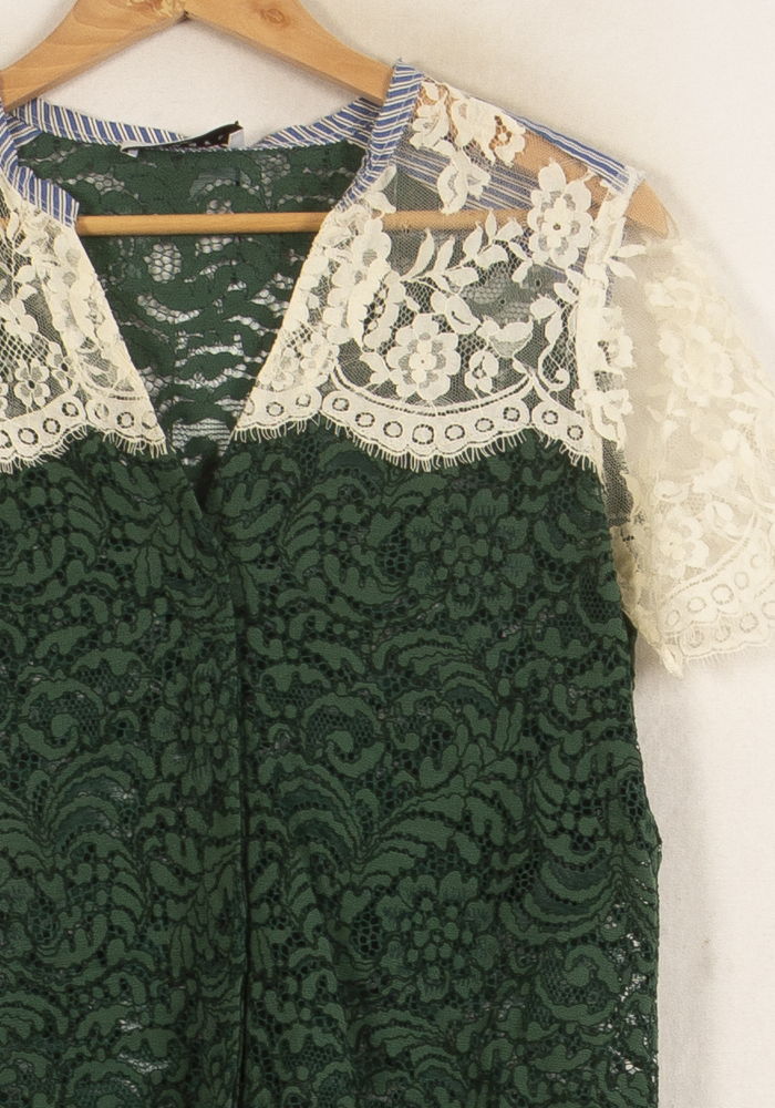 Blouse Vert et Blanc - Taille S/36 de la marque Sandro | PARAD44629 - Vendu par Paradigme - Image 3