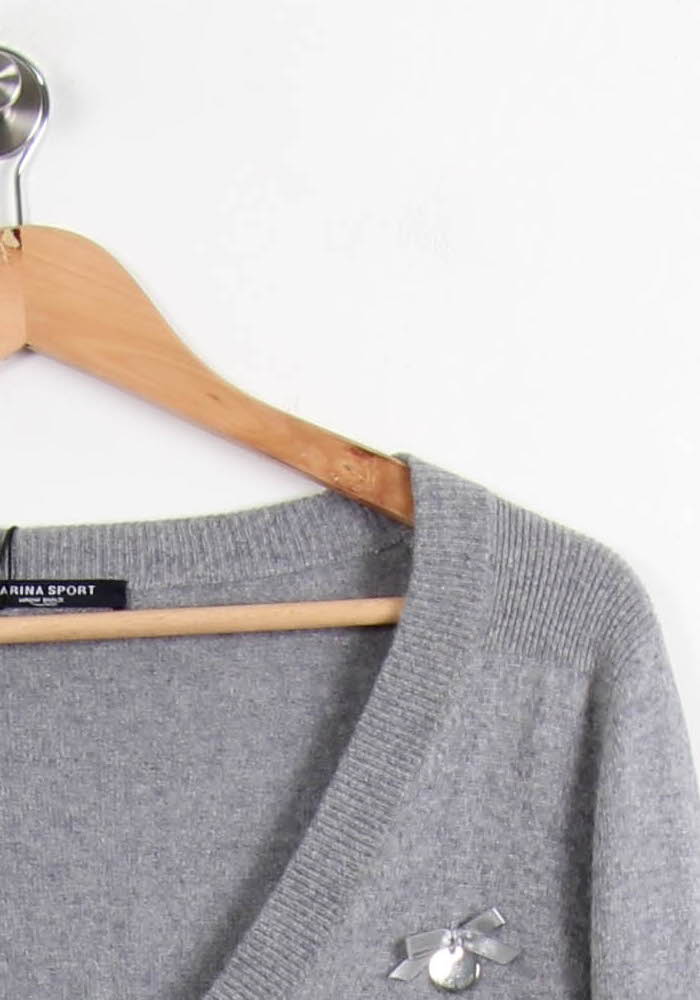 Cardigan Gris - Taille L/40 de la marque Marina Rinaldi | PARAD44688 - Vendu par Paradigme - Image 3