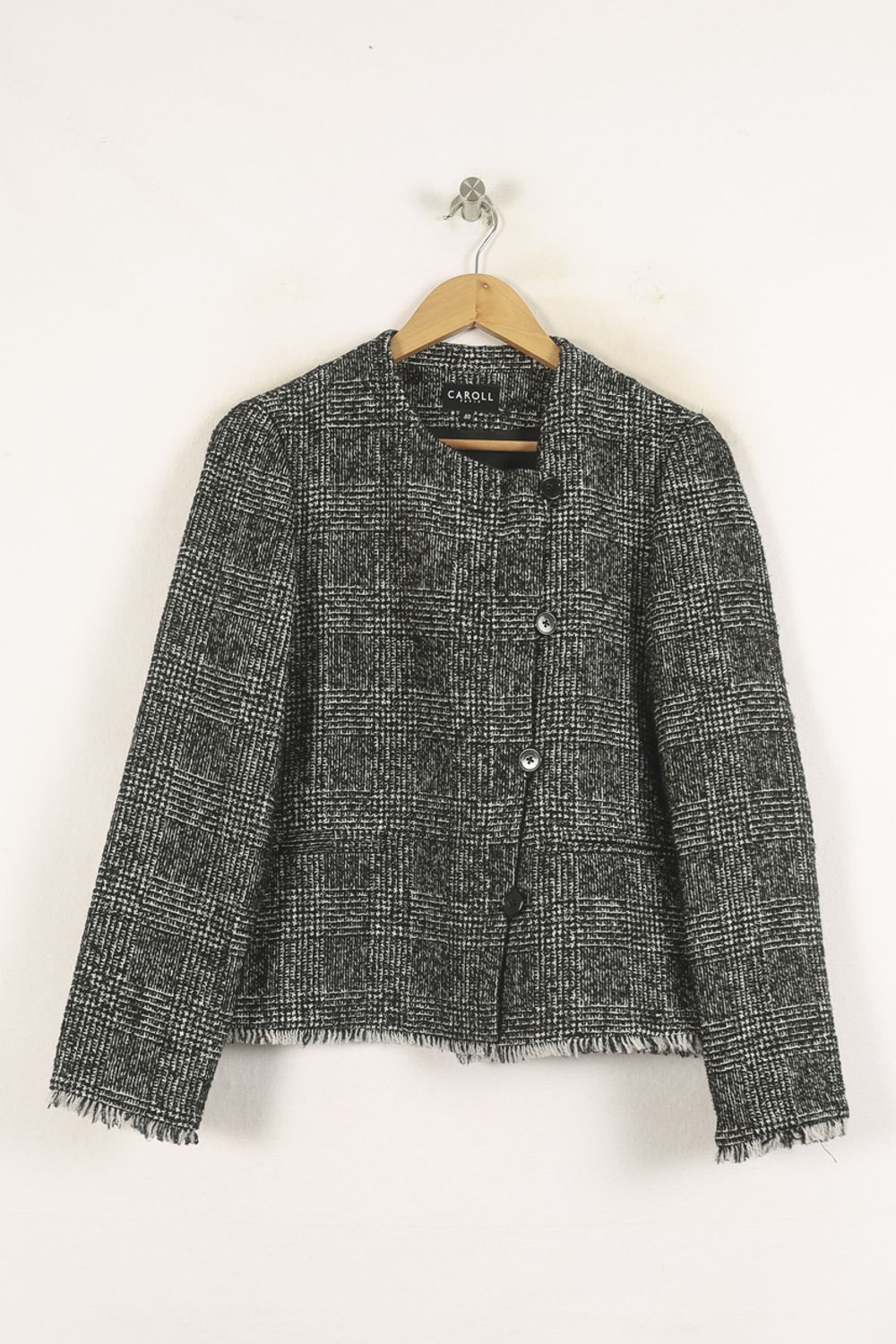 Veste Noire et Blanche - Taille L/40 de la marque Caroll | PARAD56273 - Vendu par Paradigme - Image 2