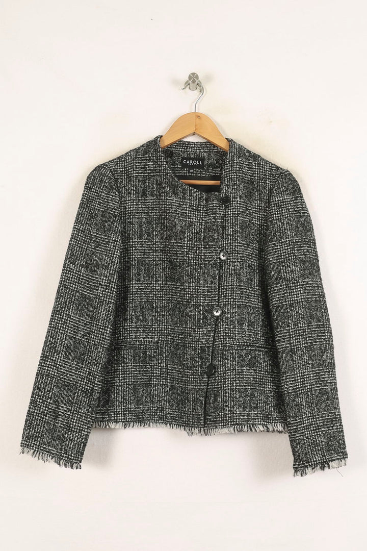 Veste Noire et Blanche - Taille L/40 de la marque Caroll | PARAD56273 - Vendu par Paradigme - Image 2
