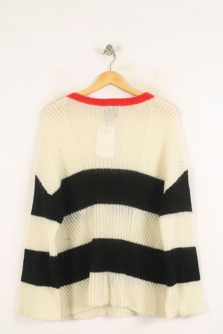 Pull Rayé Blanc et Noir - Taille S/36 de la marque Bérénice | PARAD73270 - Vendu par Paradigme - Image 4