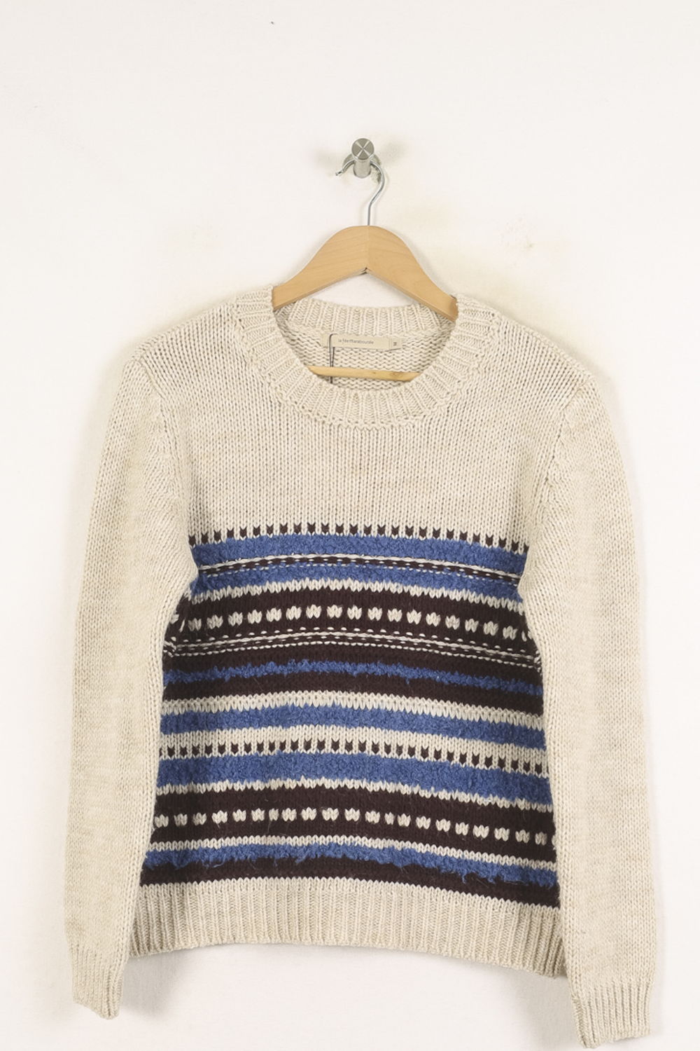 Pull Beige et Bleu - Taille M/38 de la marque La Fée Maraboutée | PARAD56267 - Vendu par Paradigme - Image 2