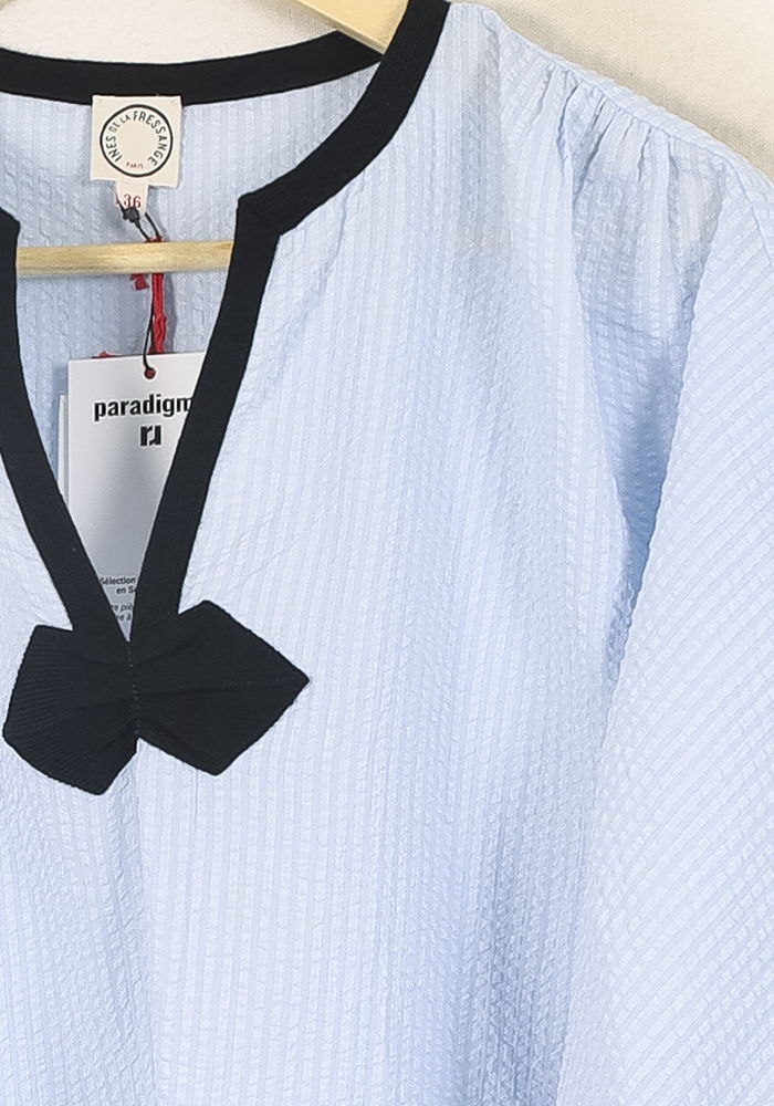 Blouse Bleu et Noir - Taille S/36 de la marque Ines de la Fressange Paris | PARAD67909 - Vendu par Paradigme - Image 3