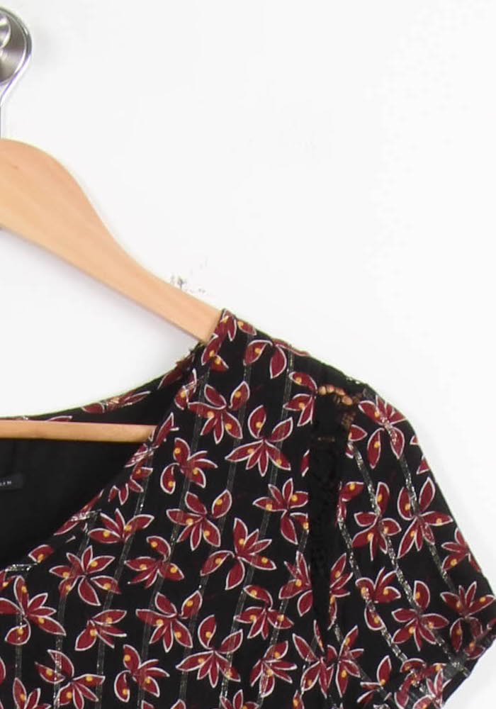 Blouse Noire et Rouge - Taille S/36 de la marque IKKS | PARAD55382 - Vendu par Paradigme - Image 3