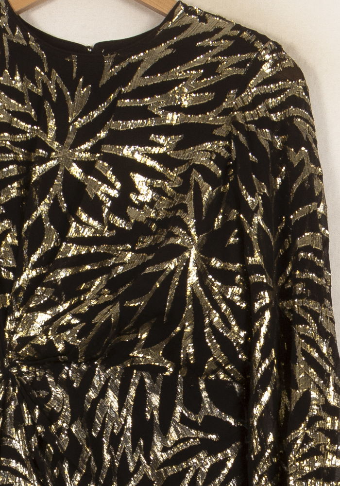 Robe Courte Noire et Dorée - Taille XS/34 de la marque Bérénice | PARAD51408 - Vendu par Paradigme - Image 3