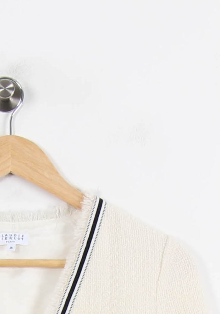 Robe Courte Blanche - Taille S/36 de la marque Claudie Pierlot | PARAD67336 - Vendu par Paradigme - Image 3