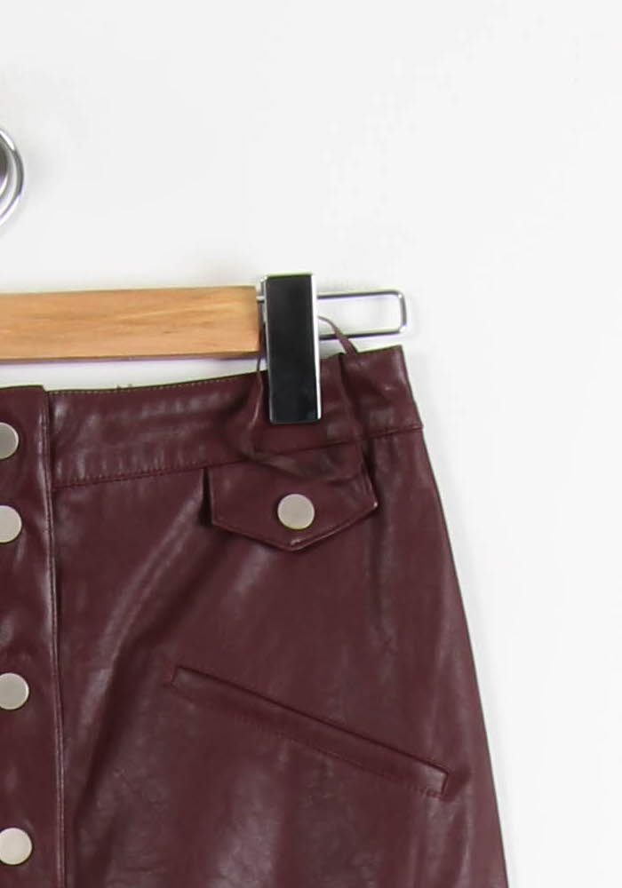 Jupe Boutonnée Bordeaux - Taille M/38 de la marque Suncoo | PARAD44837 - Vendu par Paradigme - Image 3