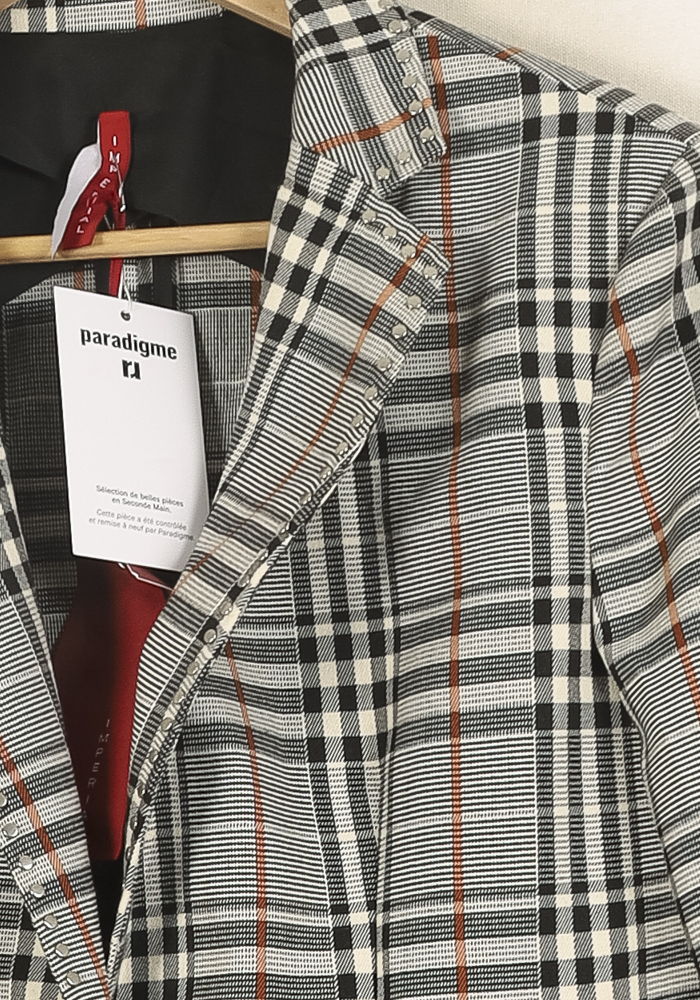 Blazer Gris à Carreaux - Taille S/36 de la marque Imperial | PARAD67408 - Vendu par Paradigme - Image 3