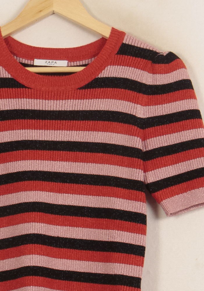 Pull Rose et Noir - Taille L/40 de la marque ZAPA | PARAD63999 - Vendu par Paradigme - Image 3