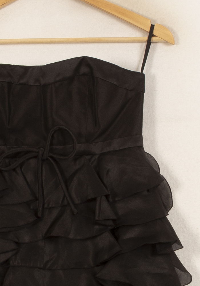 Robe Volantée Noire - Taille M/38 de la marque Tara Jarmon | RVLI1134 - Vendu par Paradigme - Image 3