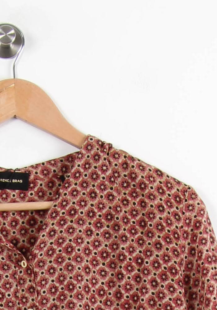 Blouse Rouge et Beige - Taille M/38 de la marque Laurence Bras | PARAD44833 - Vendu par Paradigme - Image 3