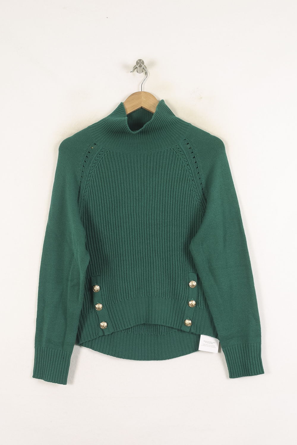 Pull Col Montant Vert - Taille S/36 de la marque Bérénice | PARAD73298 - Vendu par Paradigme - Image 2