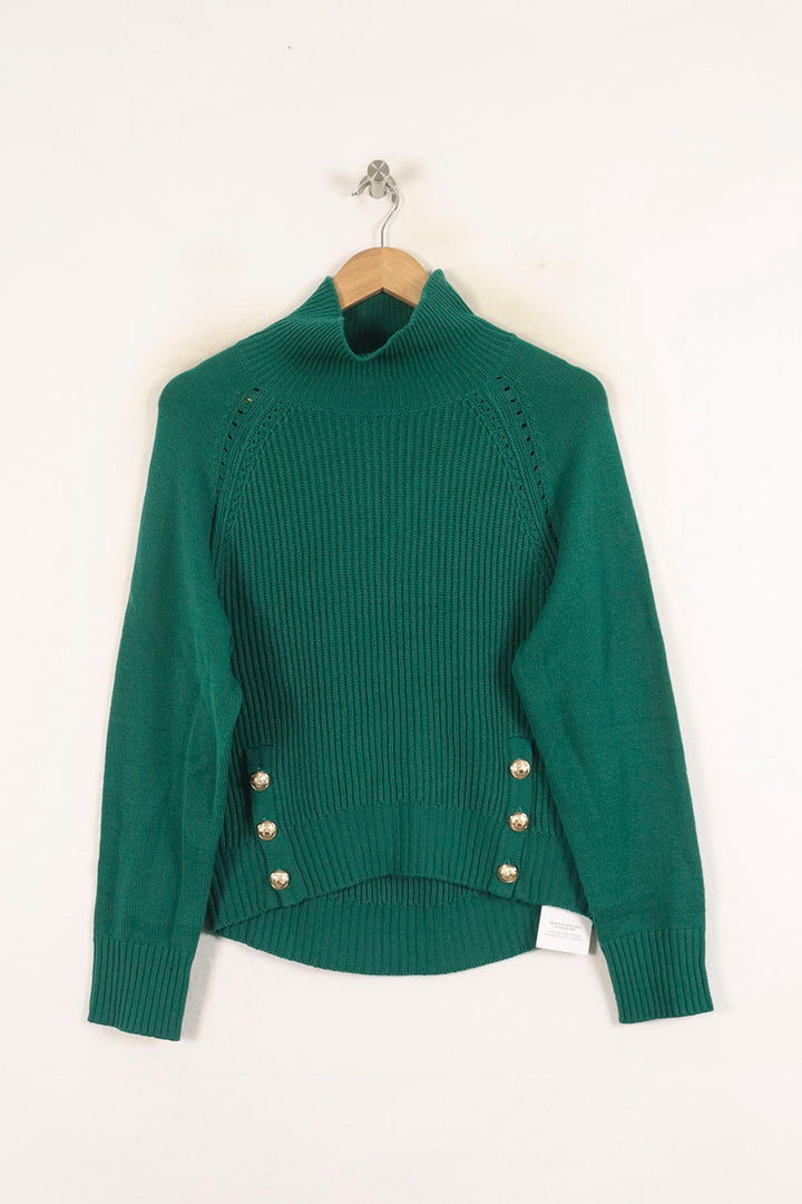 Pull Col Montant Vert - Taille S/36 de la marque Bérénice | PARAD73298 - Vendu par Paradigme - Image 2