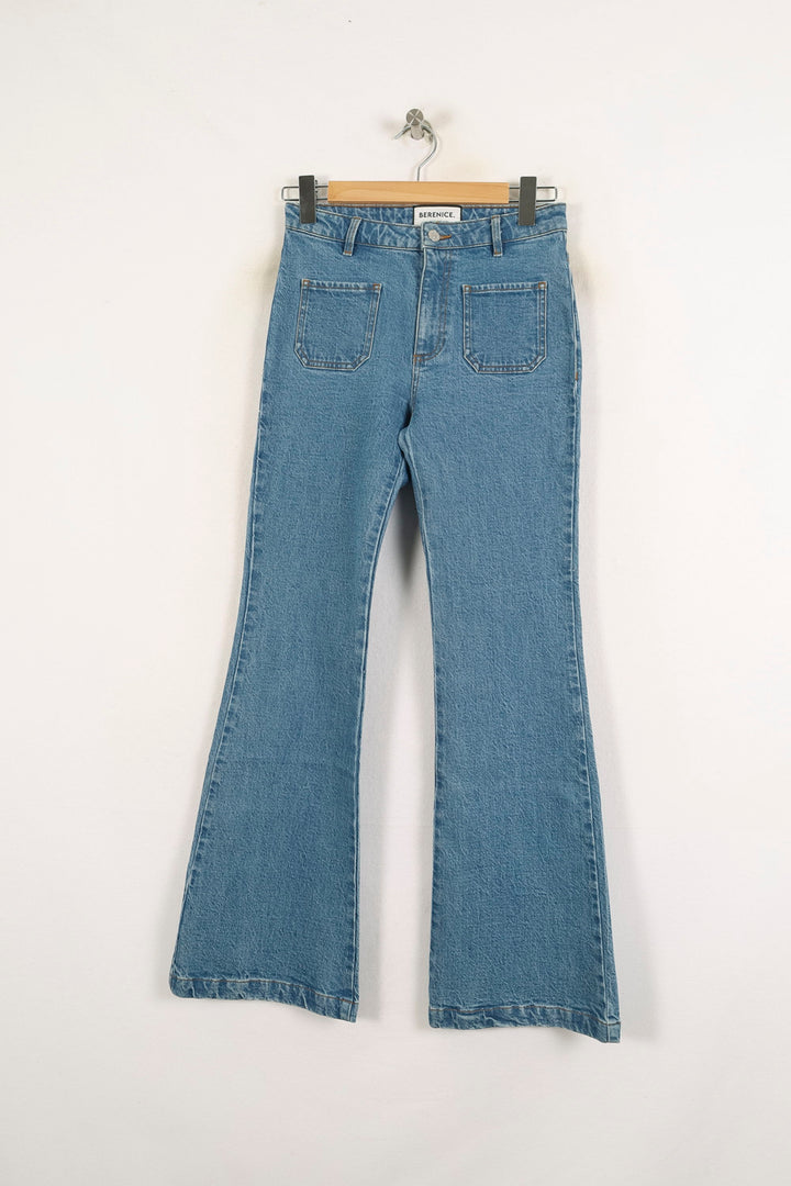 Jean Flare Bleu - Taille S/36 de la marque Bérénice | PARAD72938 - Vendu par Paradigme - Image 2