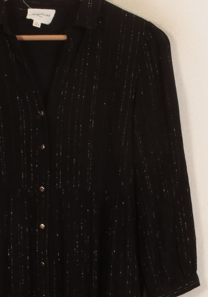 Robe Chemise Noire - Taille M/38 de la marque Maison 123 | PARAD53229 - Vendu par Paradigme - Image 3
