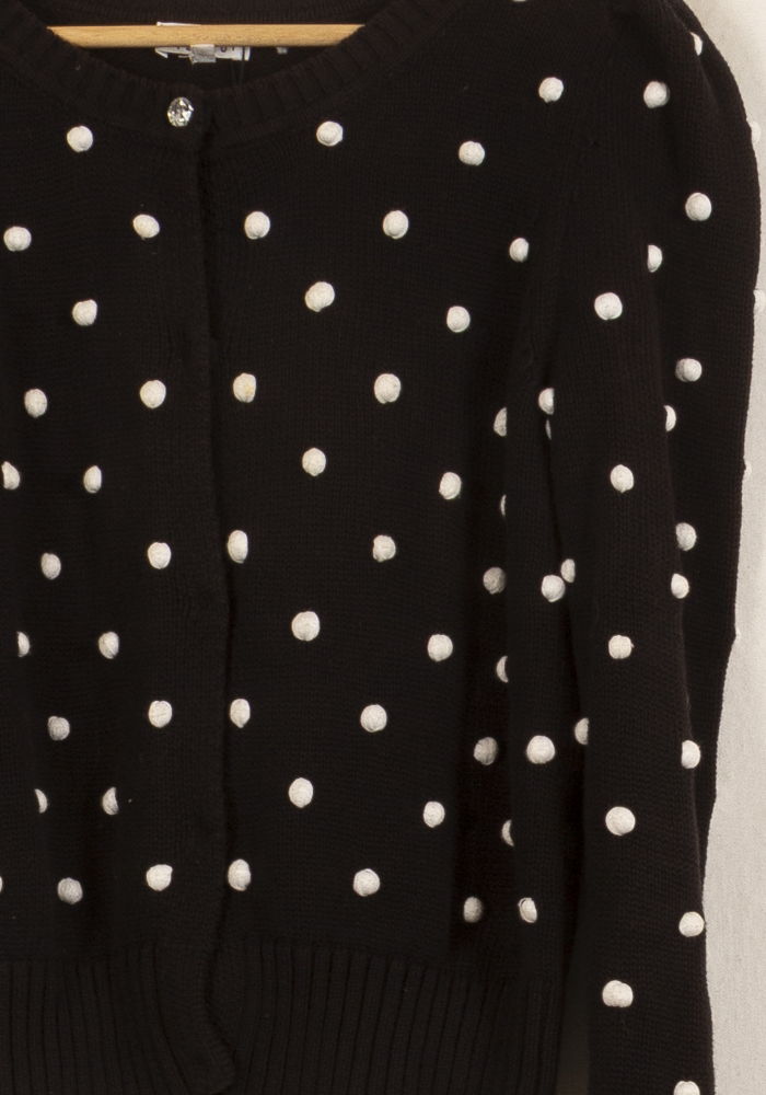 Cardigan Noir et Blanc - Taille L/40 de la marque Claudie Pierlot | PARAD45950 - Vendu par Paradigme - Image 3