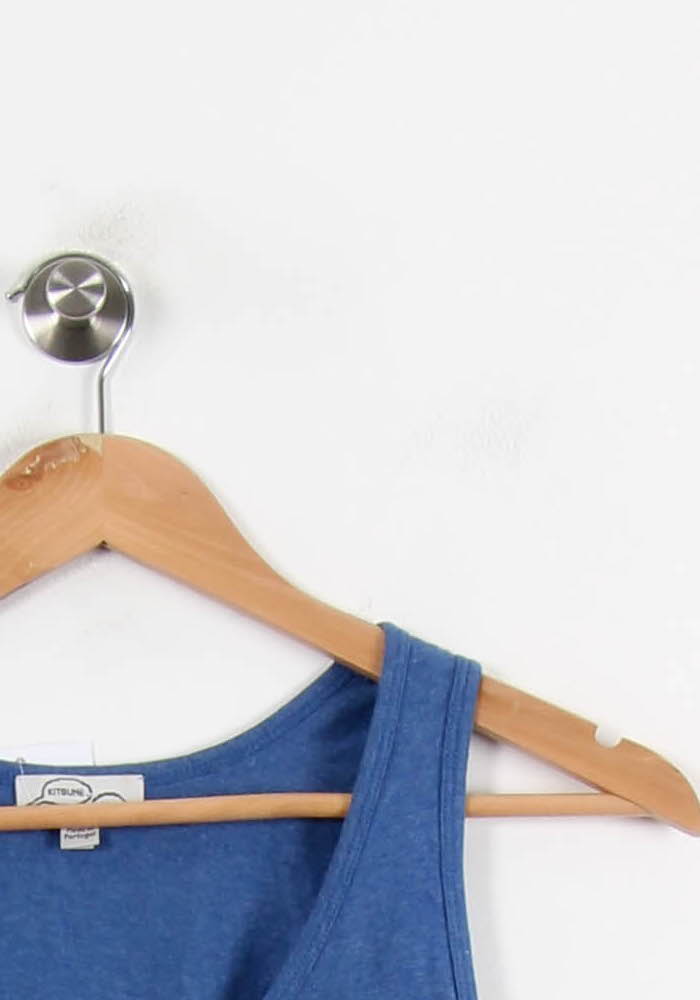Débardeur Bleu - Taille M/38 de la marque Maison Kitsuné | PARAD69490 - Vendu par Paradigme - Image 3