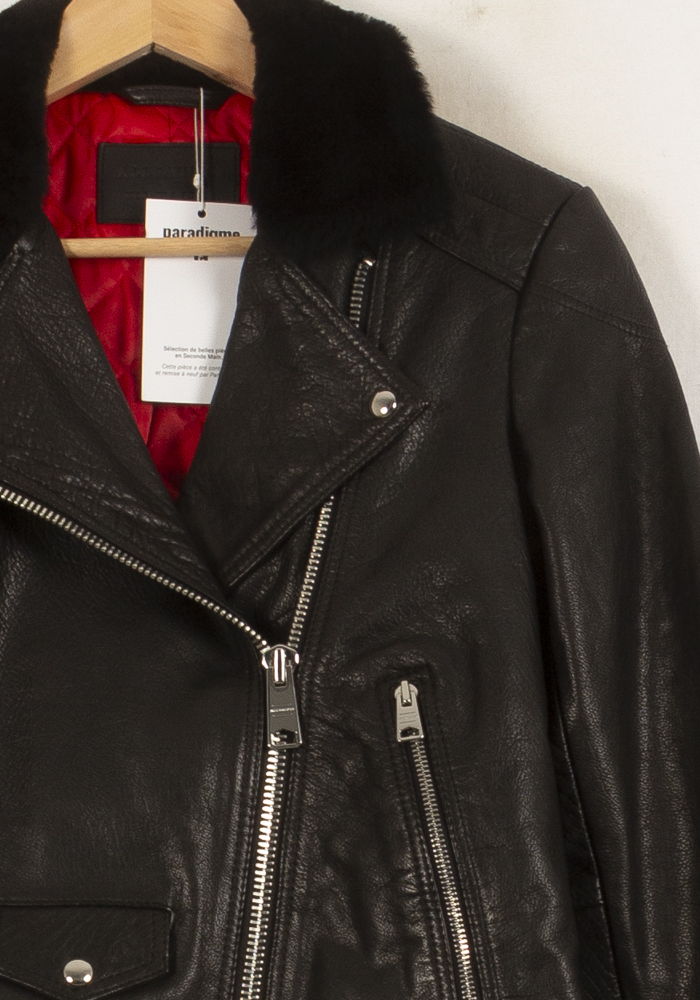 Veste Biker Noire - Taille S/36 de la marque All Saints | PARAD63089 - Vendu par Paradigme - Image 3