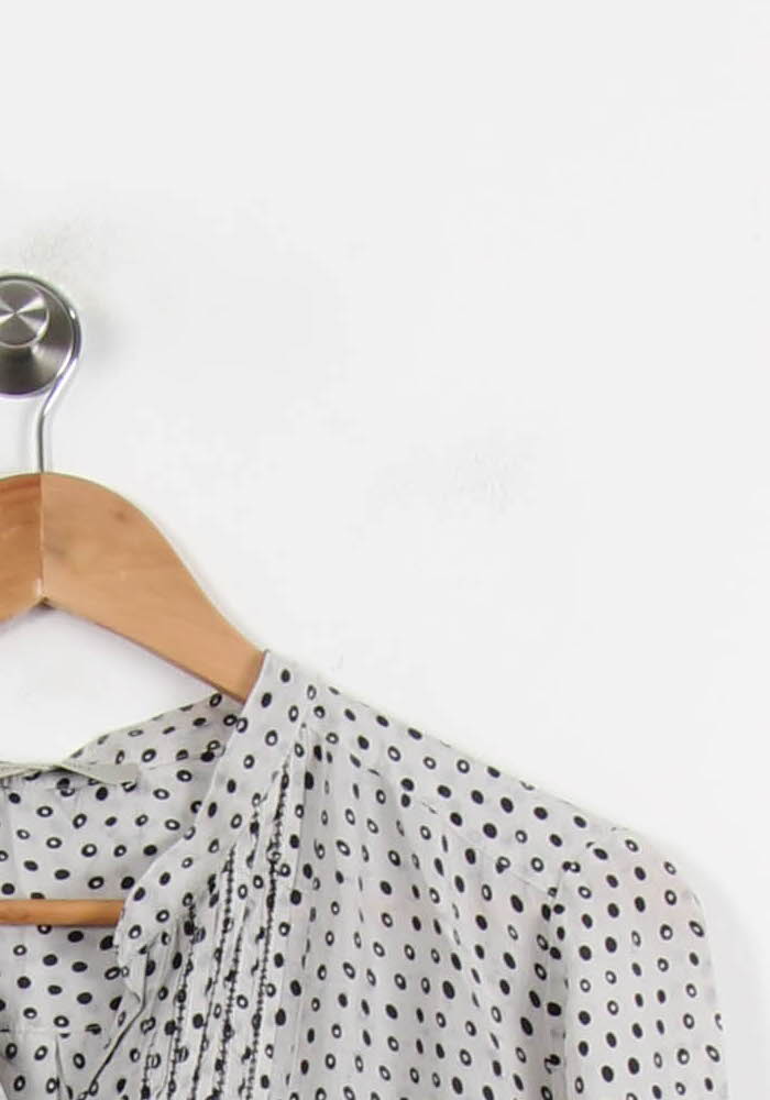 Robe Midi Blanche à Pois Noirs - Taille S/36 de la marque Gerard Darel | PARAD64348 - Vendu par Paradigme - Image 3