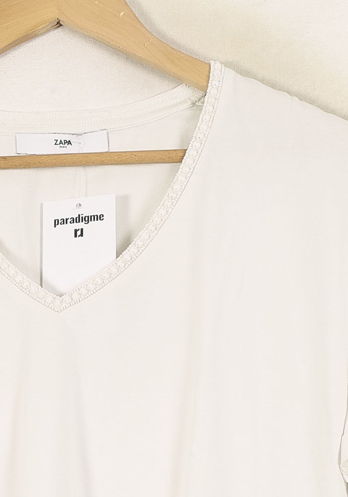 T-shirt Blanc - Taille M/38 de la marque ZAPA | PARAD67838 - Vendu par Paradigme - Image 3