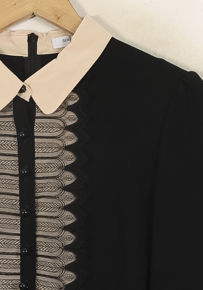 Robe Courte Noire et Beige - Taille XL/42 de la marque Gerard Darel | PARAD68999 - Vendu par Paradigme - Image 3