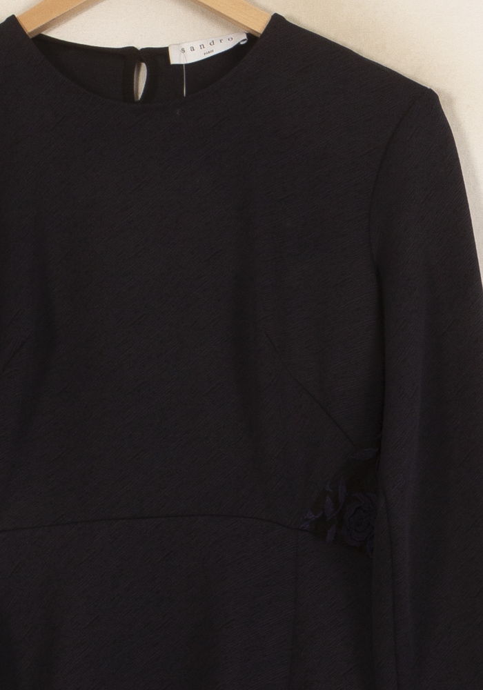 Robe bleu foncé - Taille L/40 de la marque Sandro | PLY1281 - Vendu par Paradigme - Image 3