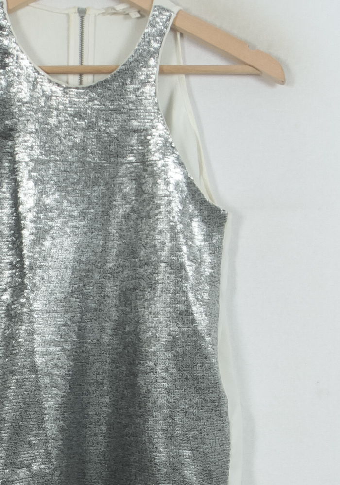 Débardeur Argenté et Blanc - Taille XS/34 de la marque Maje | PARAD53236 - Vendu par Paradigme - Image 3
