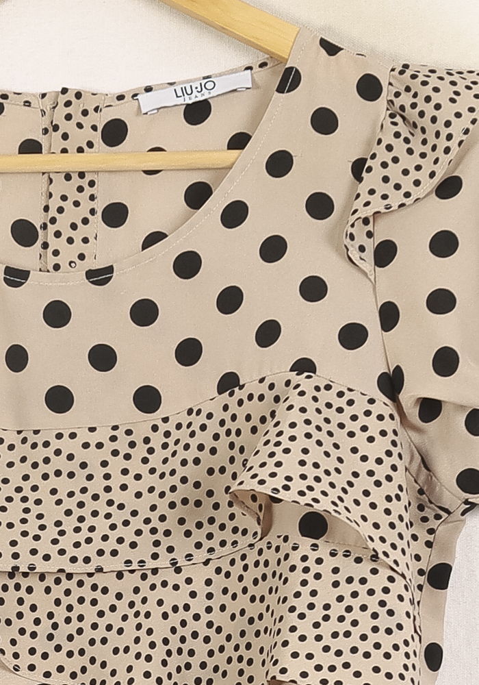 Blouse Beige et Noire - Taille L/40 de la marque Liu Jo | PARAD69116 - Vendu par Paradigme - Image 3