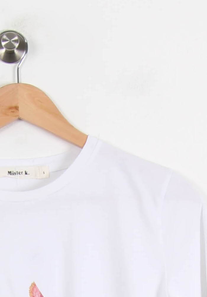T-shirt blanc avec motif - Taille S/36 de la marque Mister K | PARAD45534 - Vendu par Paradigme - Image 3