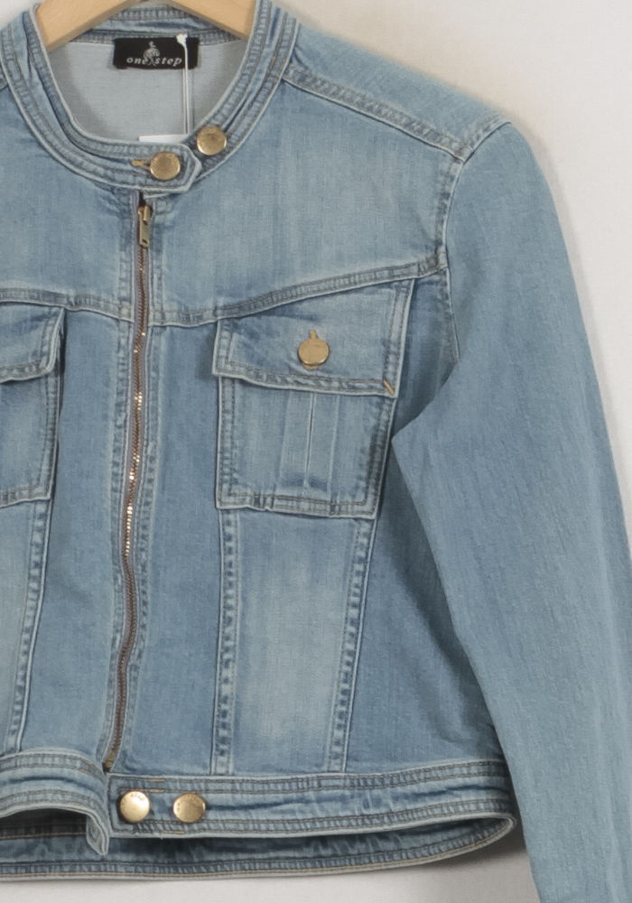 Veste en Jean Bleue - Taille L/40 de la marque One Step | PARAD66443 - Vendu par Paradigme - Image 3
