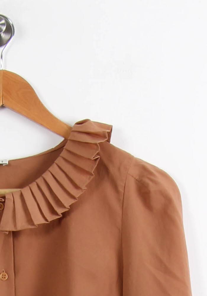 Blouse Marron - Taille L/40 de la marque Claudie Pierlot | PARAD44872 - Vendu par Paradigme - Image 3