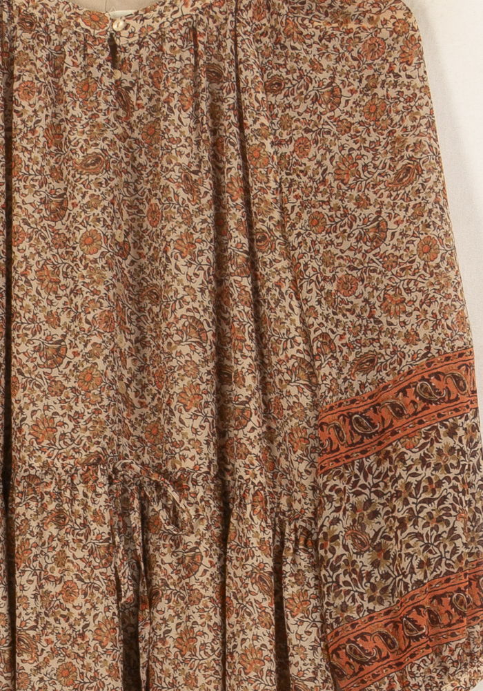 Robe Longue Marron et Orange - Taille XL/42 de la marque Maison 123 | PARAD45938 - Vendu par Paradigme - Image 3